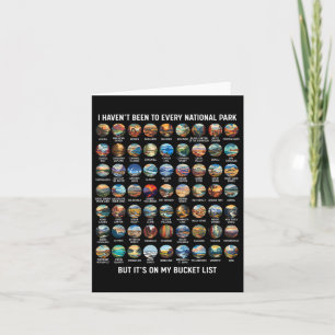 All Us National Park Checklist Bucket List Of Nati Card