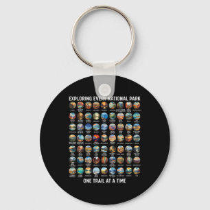 All Us National Park Checklist Bucket List Of Nati Key Ring