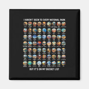 All Us National Park Checklist Bucket List Of Nati Magnet