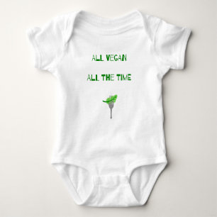 All Vegan All The Time - Pro Vegan Baby Humor Baby Bodysuit