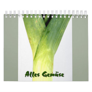 All vegetables calendar