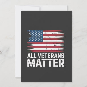 All Veteran Matter American 4th Of July Patriotic  Invitation