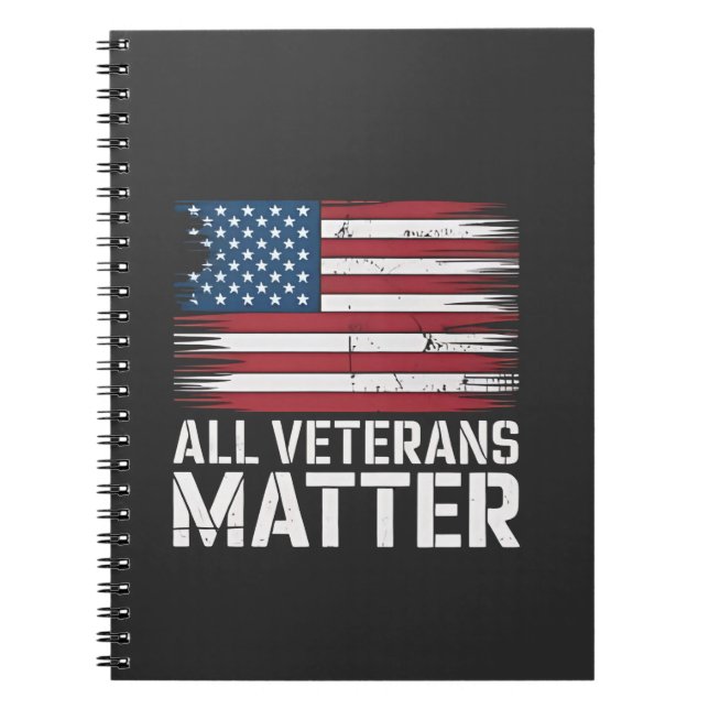 All Veteran Matter American 4th Of July Patriotic  Notebook (Front)