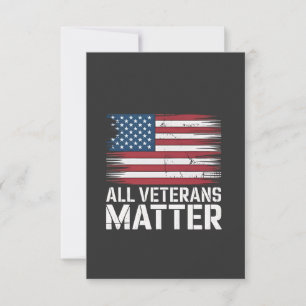 All Veteran Matter American 4th Of July Patriotic Thank You Card