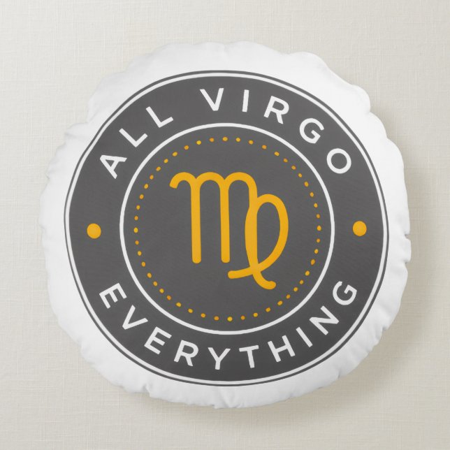 All Virgo Everything Official Logo Round Pillow (Front)