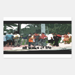 All Walks Of Life Rectangular Sticker