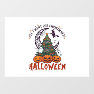 All Want Christmas Halloween Tree Pumpkins Ghosts_