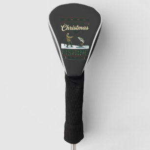 All Want Christmas Is Fishing Fisherman Fish Snowf Golf Head Cover