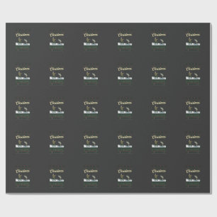 All Want Christmas Is Fishing Fisherman Fish Snowf Wrapping Paper