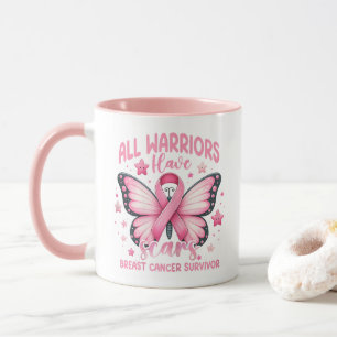 All Warriors Have Scars Breast Cancer Survivor Mug