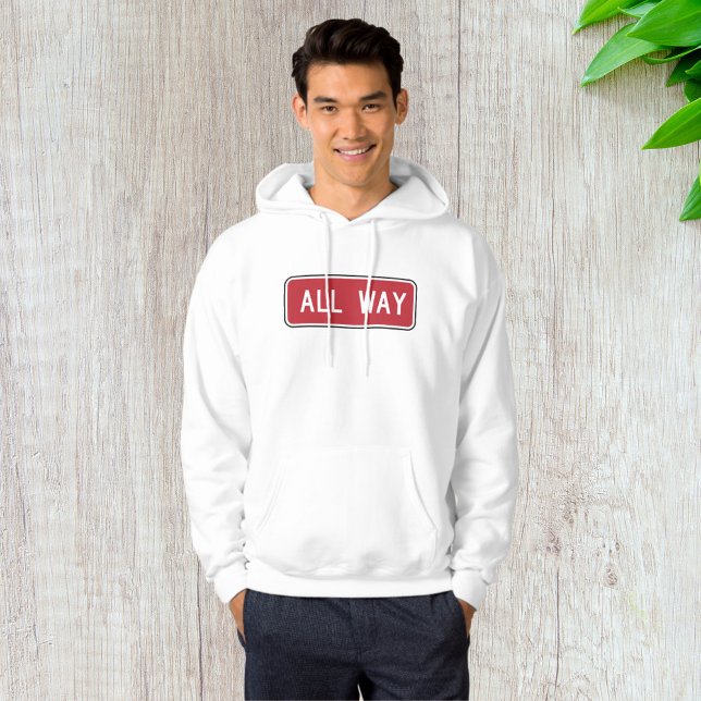 All Way Classic Red Traffic Street Sign  Hoodie (Creator Uploaded)