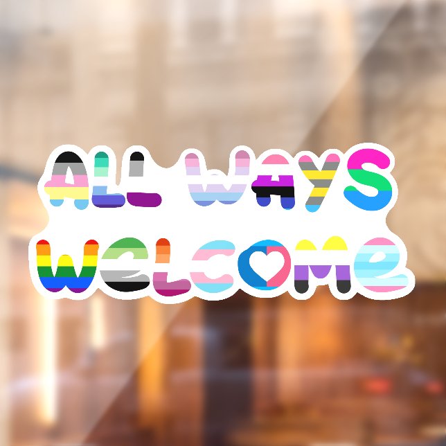 All Ways Welcome LGBTQIA+ inclusivity queer pride (Sheet 2)