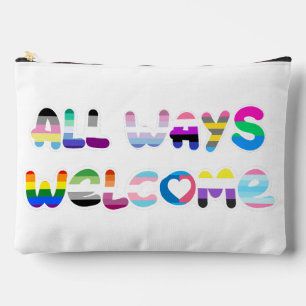 All Ways Welcome LGBTQIA+ inclusivity queer pride Accessory Pouch