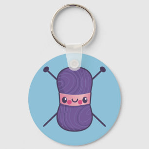 all we knit is love key ring