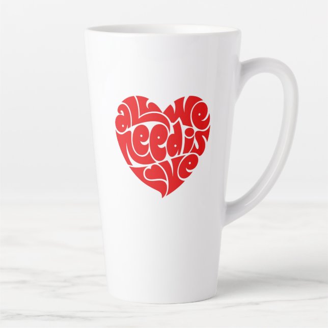 All We Need is Love Latte Mug (Right)