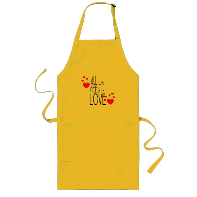 all we need is love long apron (Front)