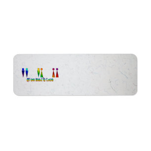 All We Need is Love Return Address Label