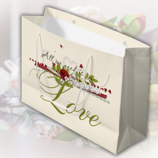All we need is Love Wedding Large Gift Bag