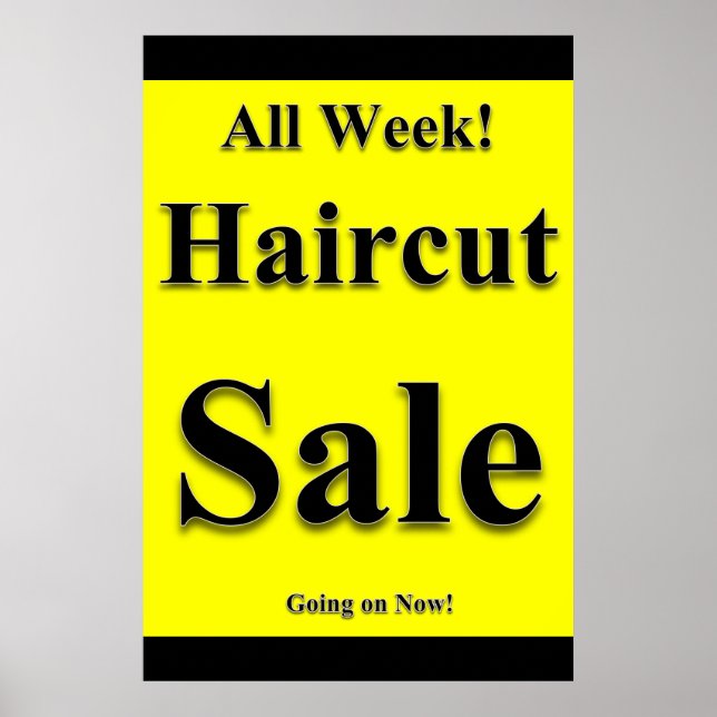 All Week Haircut Sale Beauty Salon Poster (Front)