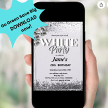 All White Affair or party Invitation