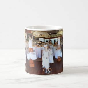 All white fashion shop coffee mug