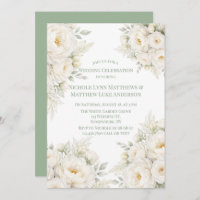 All White Floral Wedding Celebration