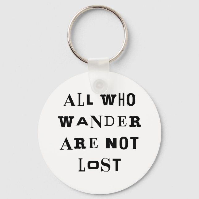 All Who Wander Key Ring (Front)