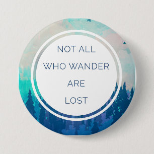 All Who Wander Travel Quote 7.5 Cm Round Badge