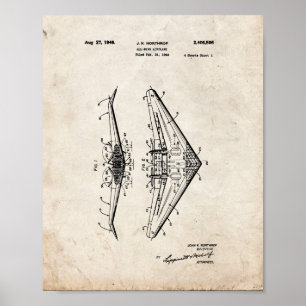All-wing Aeroplane Patent - Old Look Poster