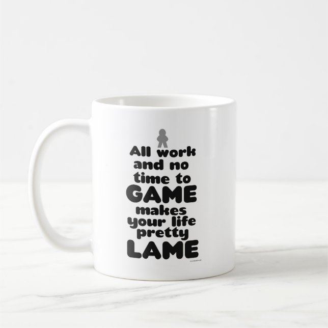 All Work No Time To Board Game Lover Coffee Mug (Left)