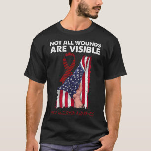 All Wounds Are Visible Brain Aneurysm Awareness 1 T-Shirt