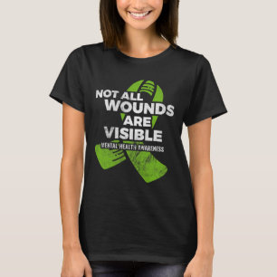 All Wounds Visible Mental Health Awareness Psychol T-Shirt
