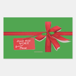 All Wrapped Up Custom Christmas Gift Tag Stickers
