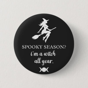 all year witch • witchcraft graphic 6 cm round badge