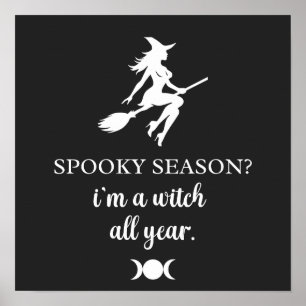 all year witch • witchcraft graphic poster