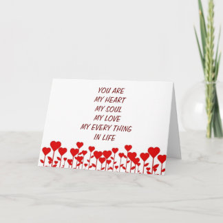 "ALL" YOU ARE TO ME ON VALENTINE'S DAY/EVERY DAY HOLIDAY CARD