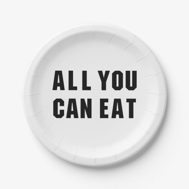 ALL YOU CAN EAT PAPER PLATE (Front)
