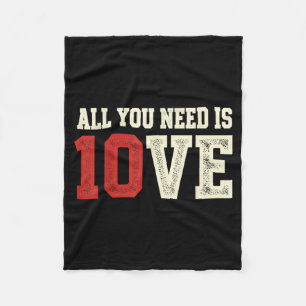 All you need 10ve love funny math quote man women fleece blanket