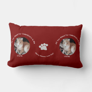 All You Need Cat Photo Love Lumbar Cushion