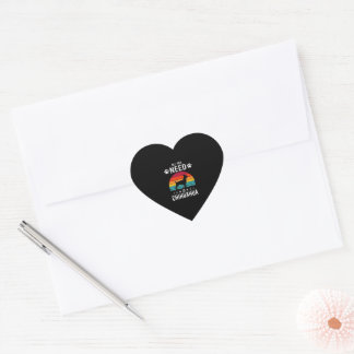 All You Need Is Chihuahua Dog Lover Premium Heart Sticker