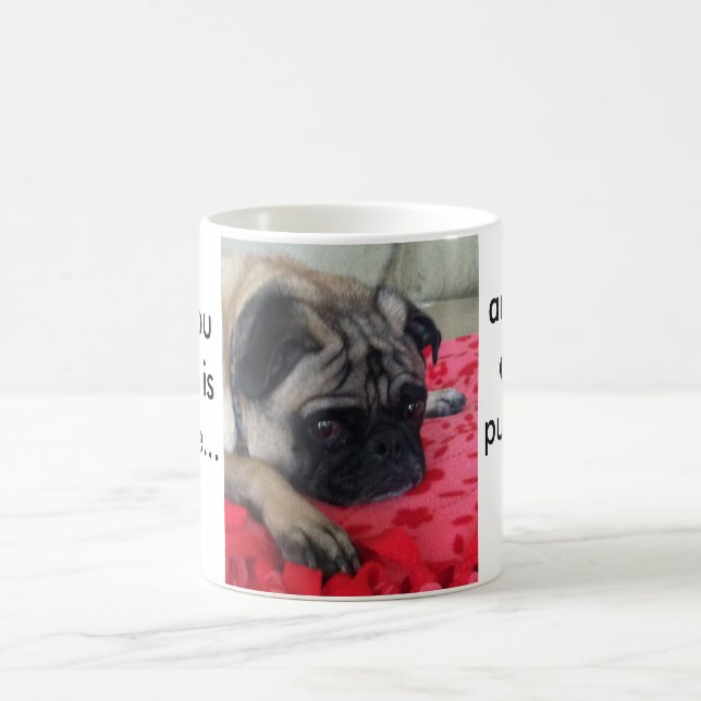 All you need is coffee... and a pug! coffee mug (Center)