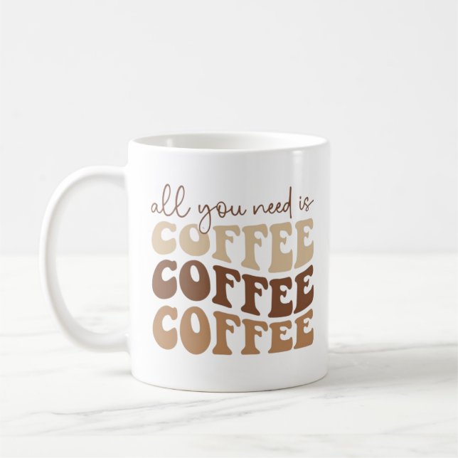 All you need is coffee. coffee mug (Left)