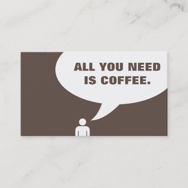 all you need is coffee punch card (Front)