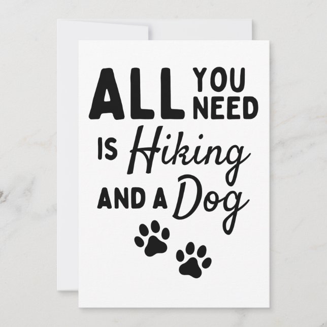 All you need is hiking and a dog card (Front)
