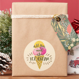 All You Need Is Ice Cream – Sweet Summer Sticker