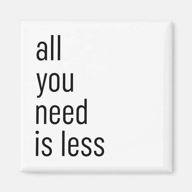 All you need is less magnet (Front)