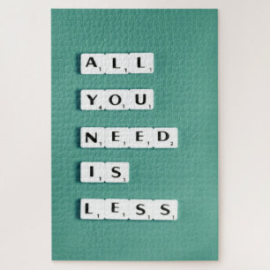 All You Need is LESS, Minimalist Jigsaw Puzzle