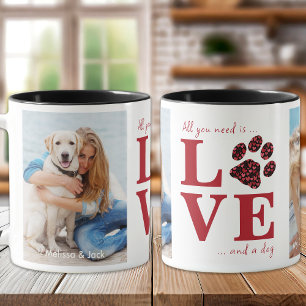 All You Need Is Love & a Dog Personalise Pet Photo Mug