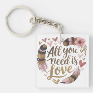 All You Need Is Love – A Gentle Boho Whisper Key Ring