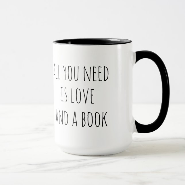 All You Need is Love and a Book Mug (Right)